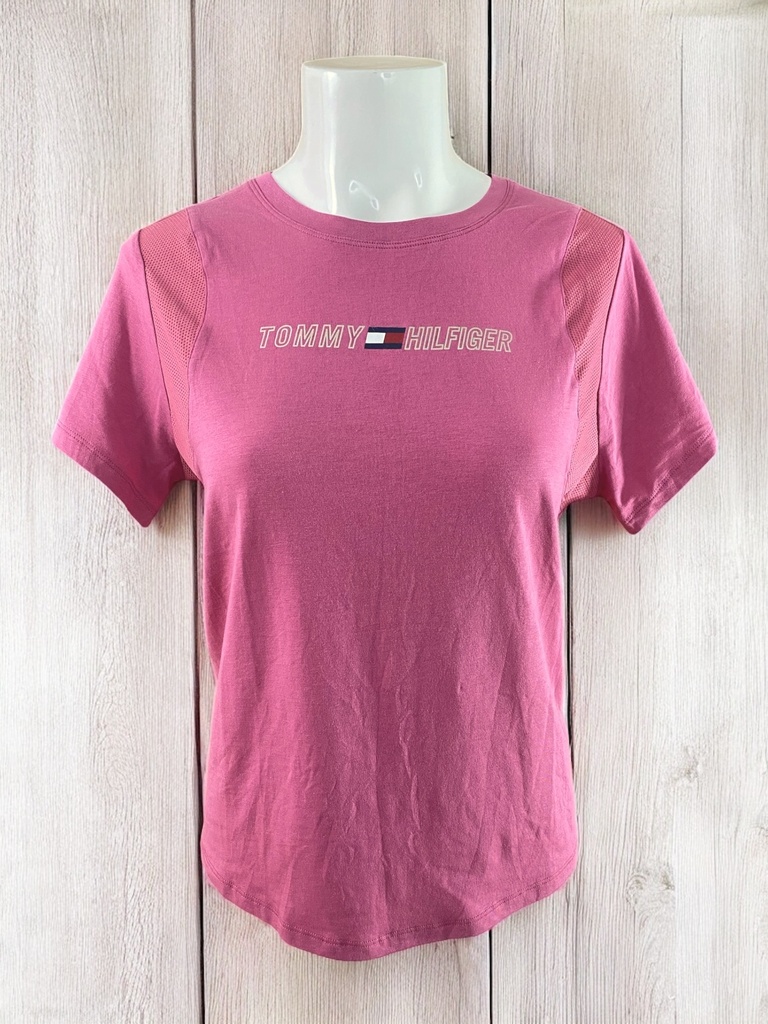 PLAYERA DEPORTIVA MUJER MARCA Y LOGO AL FRENTE