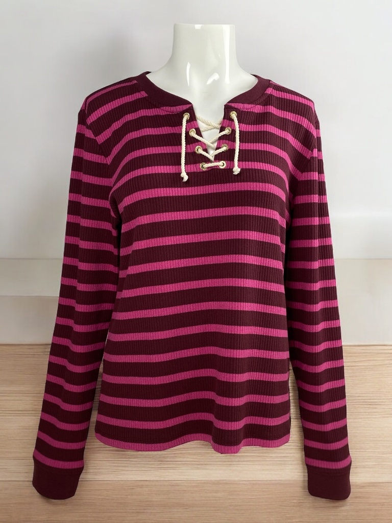 BLUSA MANGA LARGA RAYADA