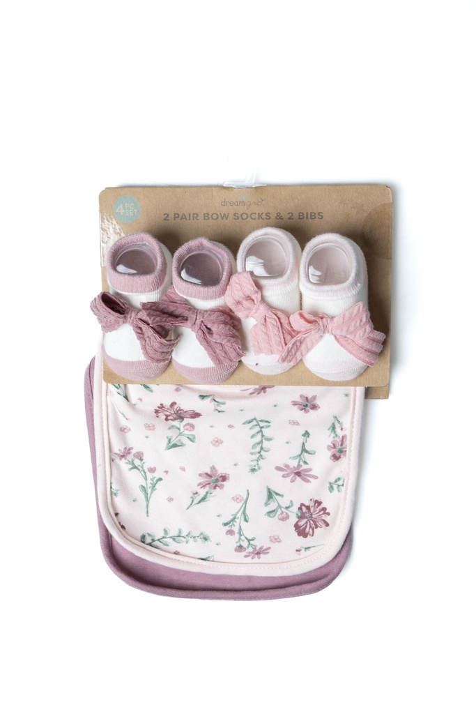 JUEGO DE BABEROS Y CALCETINES BEBÉ