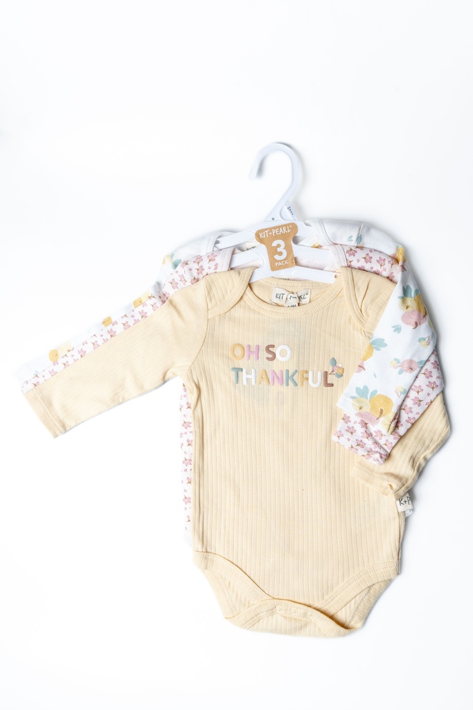 JUEGO DE 3 MAMELUCOS BEBÉ