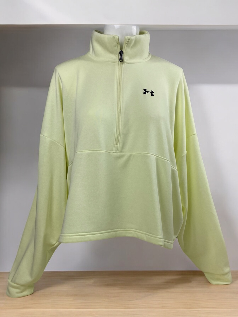 SUDADERA CORTA, TIPO ANCHO, CIERRE EN CUELLO REDONDO