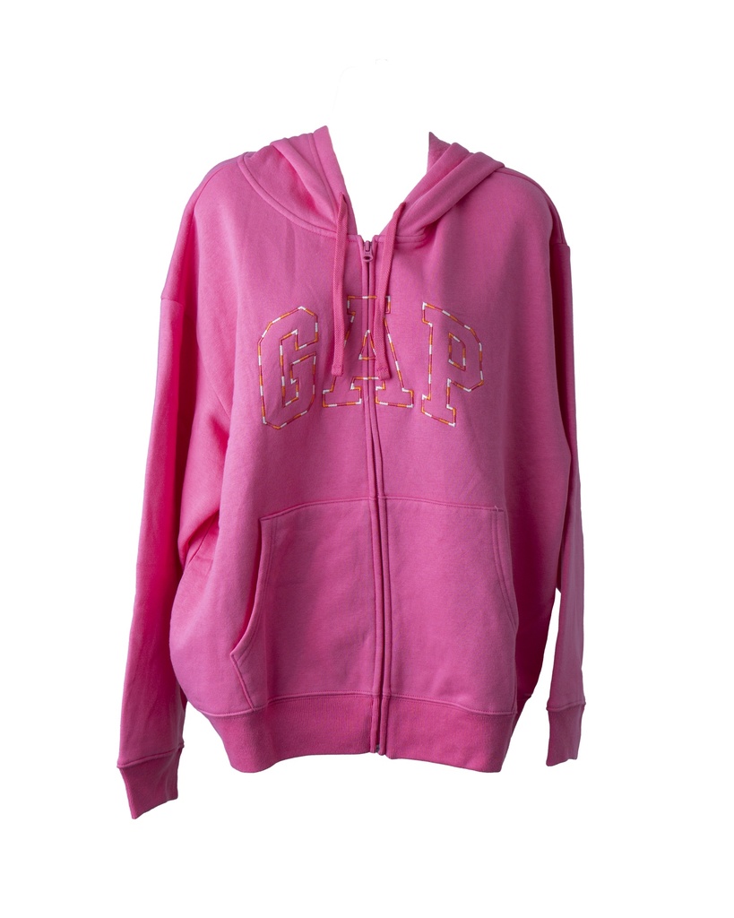 SUDADERA ROSA DAMA CON LOGO DELINEADO