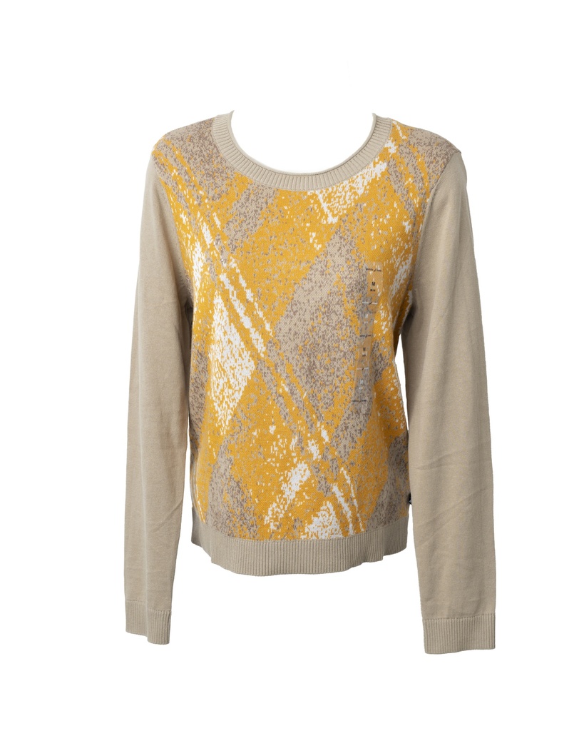 SUETER DAMA CAFÉ CON AMARILLO