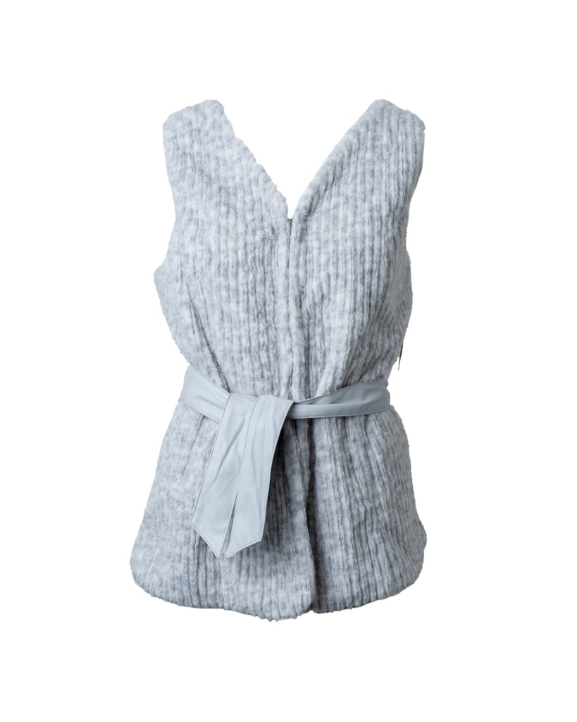 CHALECO AFELPADO CO CINTURÓN