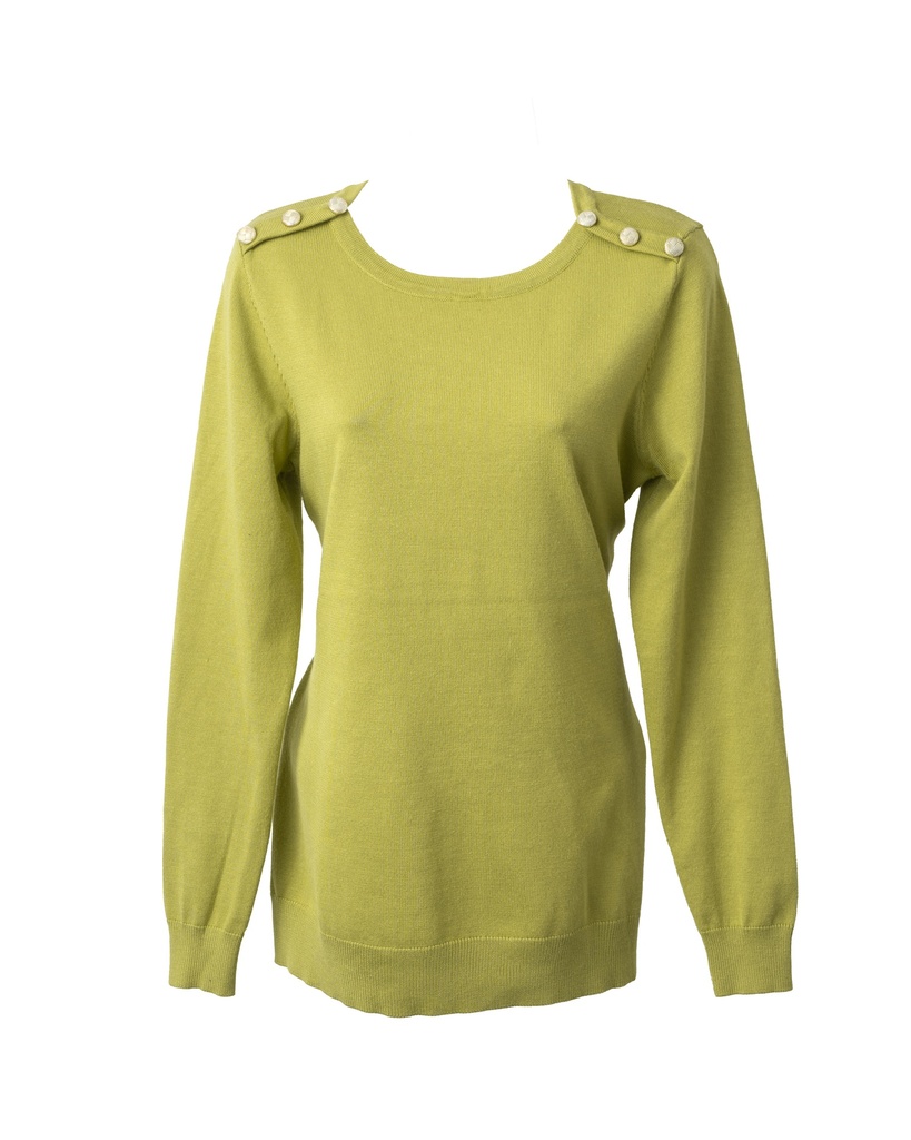 SUETER CUELLO REDONDO Y BOTONES