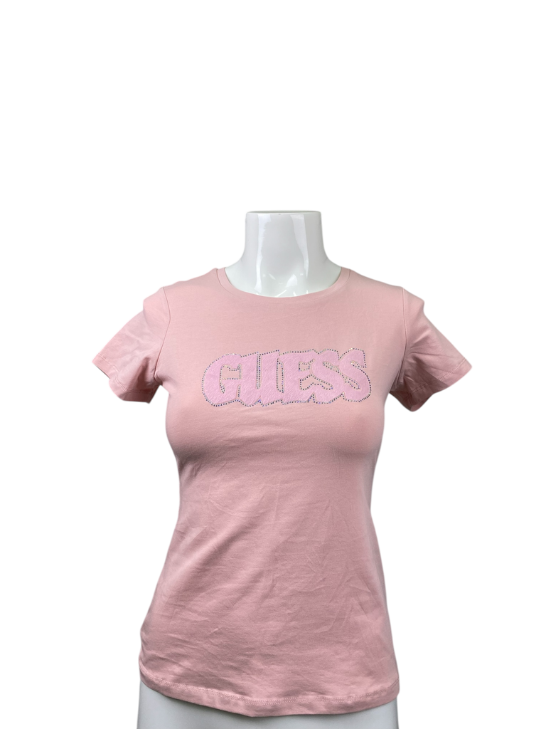 PLAYERA ROSA CON LOGO DIAMANTADO