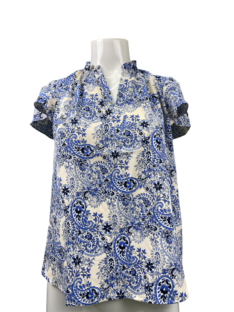 BLUSA ESTAMPADO EN AZUL