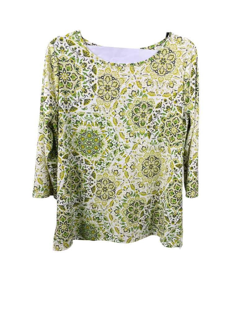 BLUSA DISEÑO FLORES MANGA LARGA