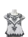 BLUSA BLANCA BORDADO EN NEGRO