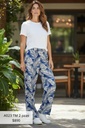 PANTALON ESTAMPADO HOJAS Y LISO 2 PIEZAS