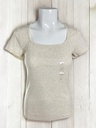 BLUSA BEIGE CON DETALLE EN CUELLO