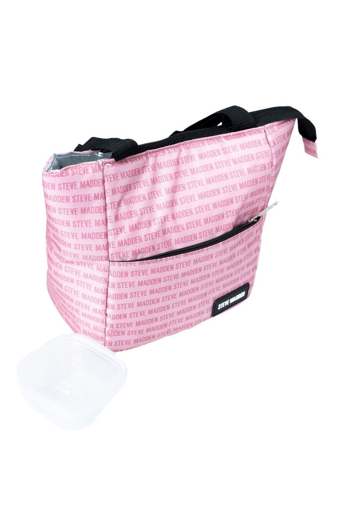 LONCHERA ROSA CON TEXTURA DE MARCA